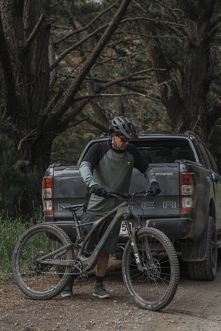 George setting off on his Mountain Biking Marlborough Outdoor Adventure